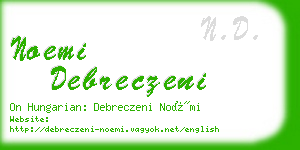 noemi debreczeni business card